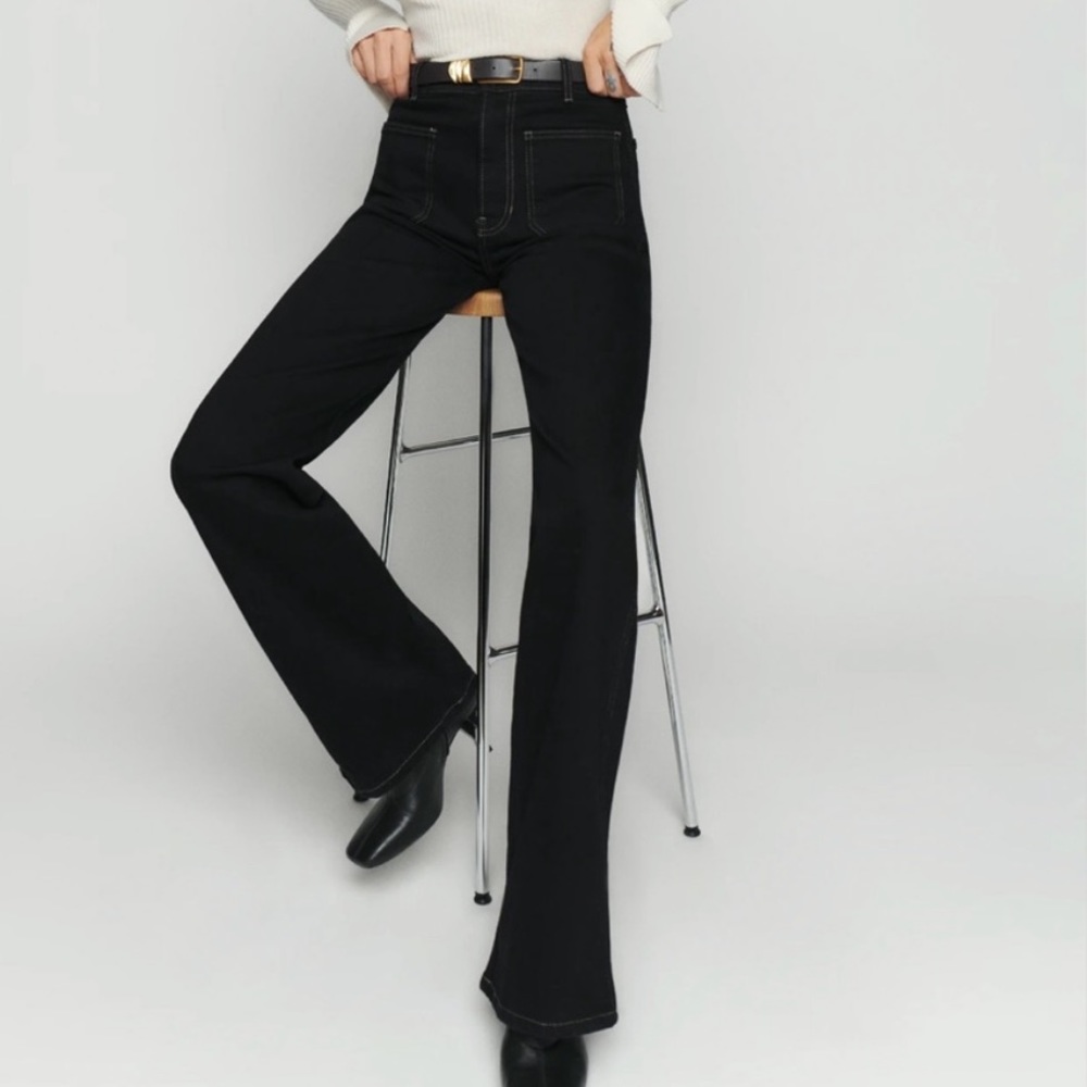 Reformation Alyssa High Rise Wide Leg Long Jeans